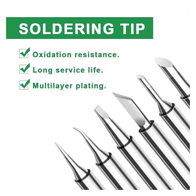 3tips / set BAKU Solder Iron Tips Static Elimination Lead Free Welding Head Soldering Tips For 900M 907 913 376 453 601D 878L