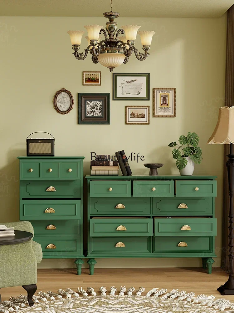 

LX Американский ретро массив дерева гостиная крыльцо шкаф спальня прикроватная сундук SS