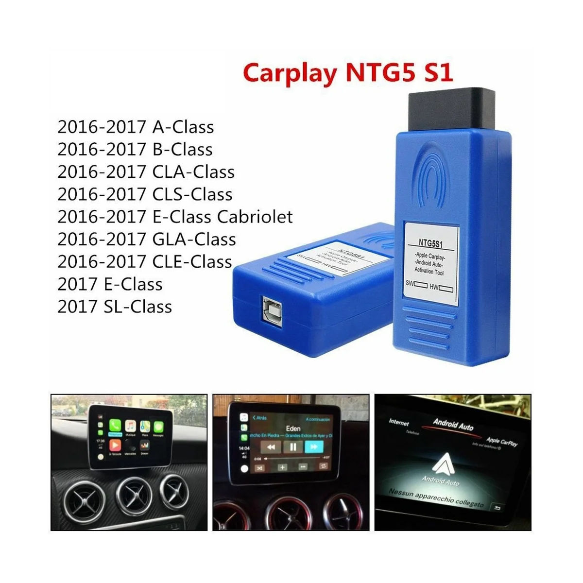 For Apple CarPlay NTG5S1/NTG5ES2 and Android Auto NTG5S1 Activation Tool for Mercedes/Benz NTG5 S1 NTG5ES2