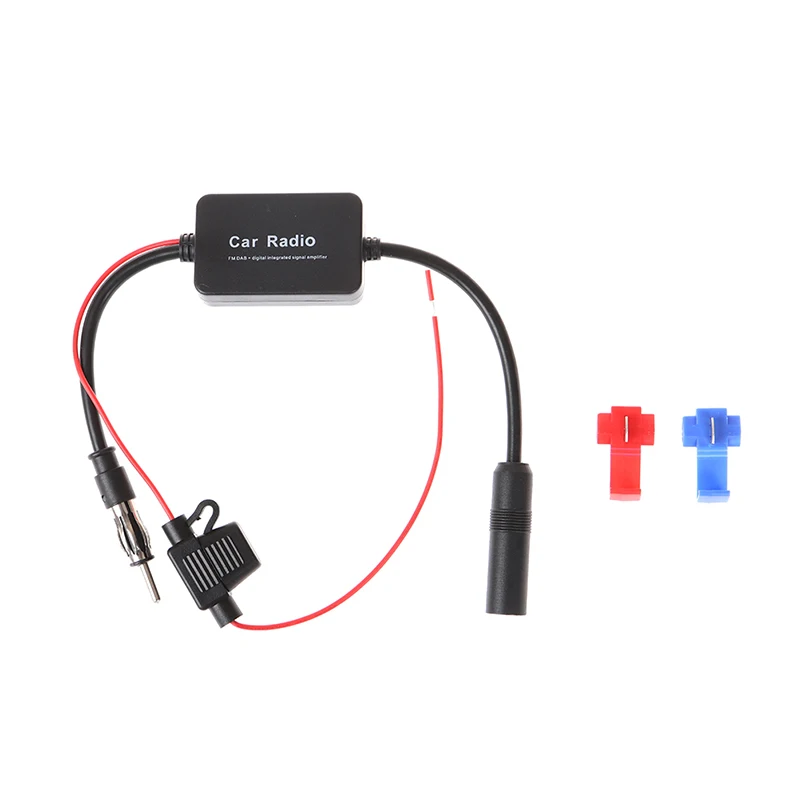 1Set Car Stereo FM & AM Radio Signal Antenna Aerial Signal Amp Amplifier Booster Cable
