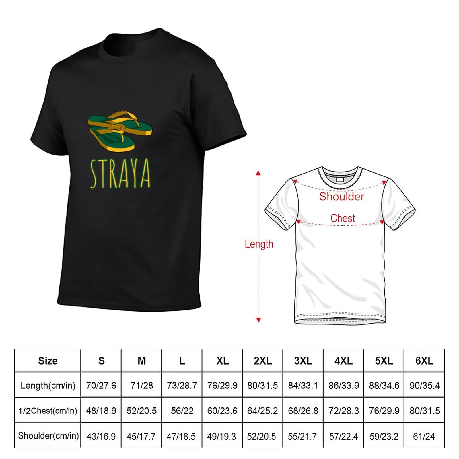 Straya Thongs T-Shirt plus sizes Blouse mens white t shirts