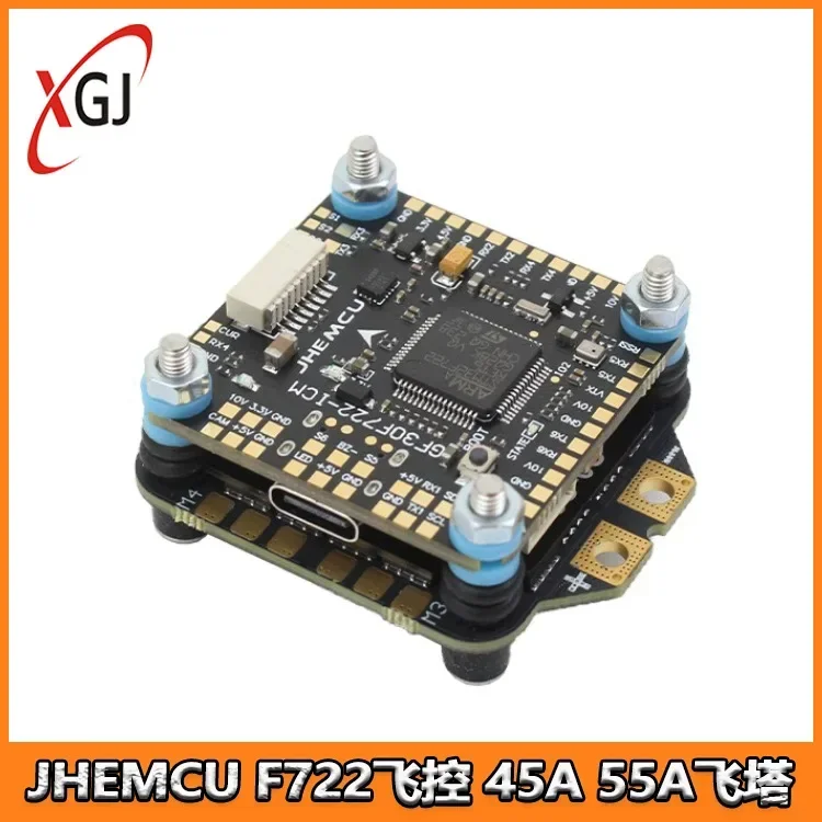 

FPV Drone Flight Controller JHEMCU F722 45A 55A 4-in-1 ESC F7 Flight Stack for 3-8S RC Racing Quadcopter