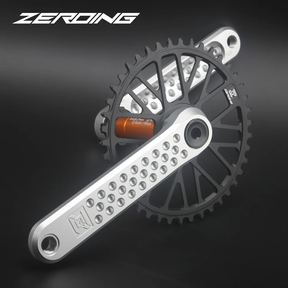 ZEROING Road Folding Bicycle Crankset 10/11/12speed Single Chainring 40/42/44/46/48T With Bracket Bottom BSA For Gravel Bike