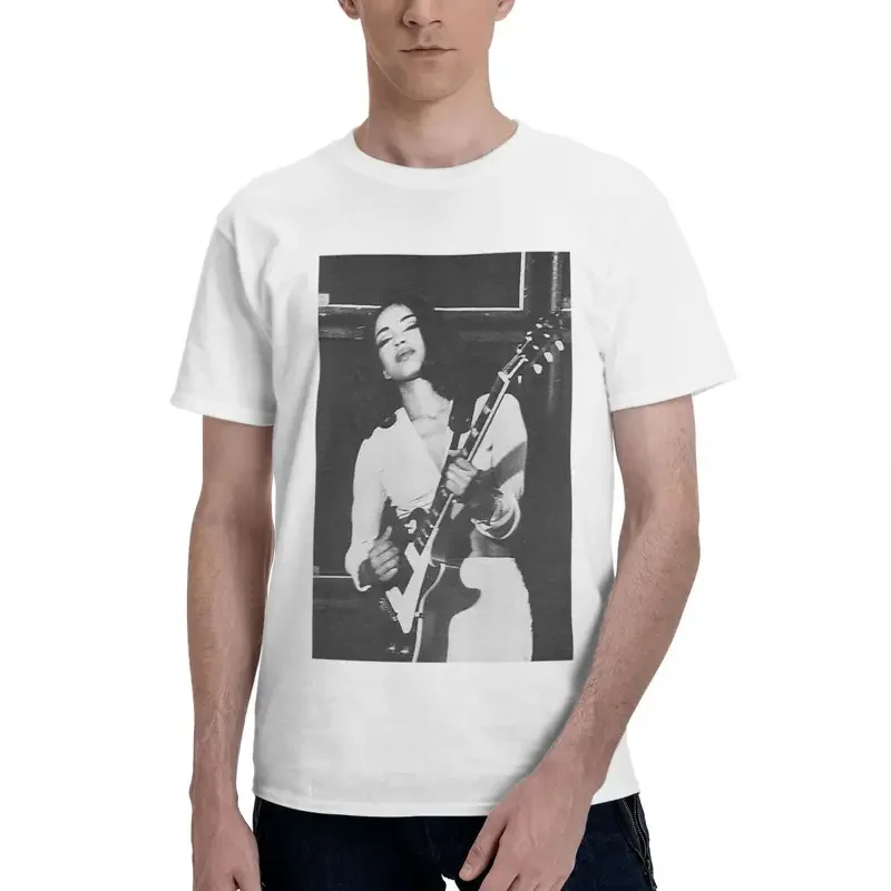 Men's T-Shirts S-Sade Adu Playing The Guitar Vintage Pure Cotton Tee Shirt Short Sleeve T Shirt O Neck Clothing Adult