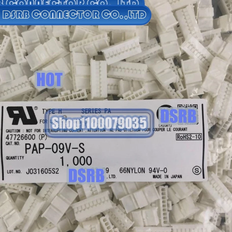 

100 шт./лот PAP-09V-S пластиковый корпус 9P 2,0 мм ширина ножек 100% новый и оригинальный разъем новый оригинальный