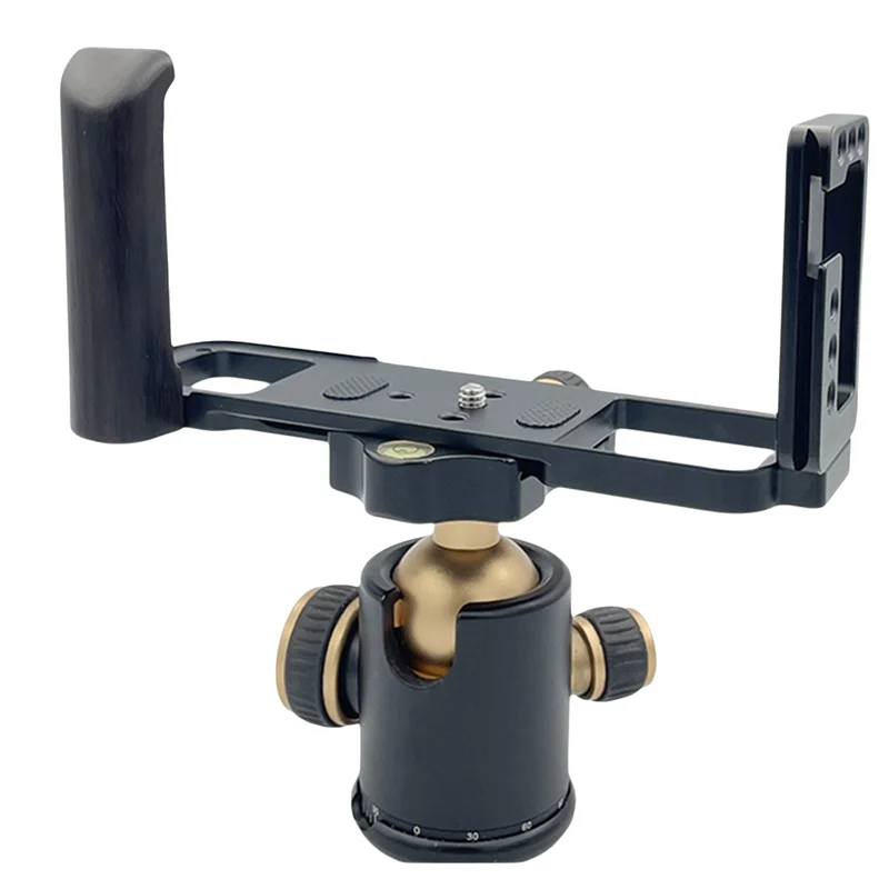 Hot-Wooden Quick Release L Plate Bracket For Fuji GFX50R Fujifilm Camera Hand Grip