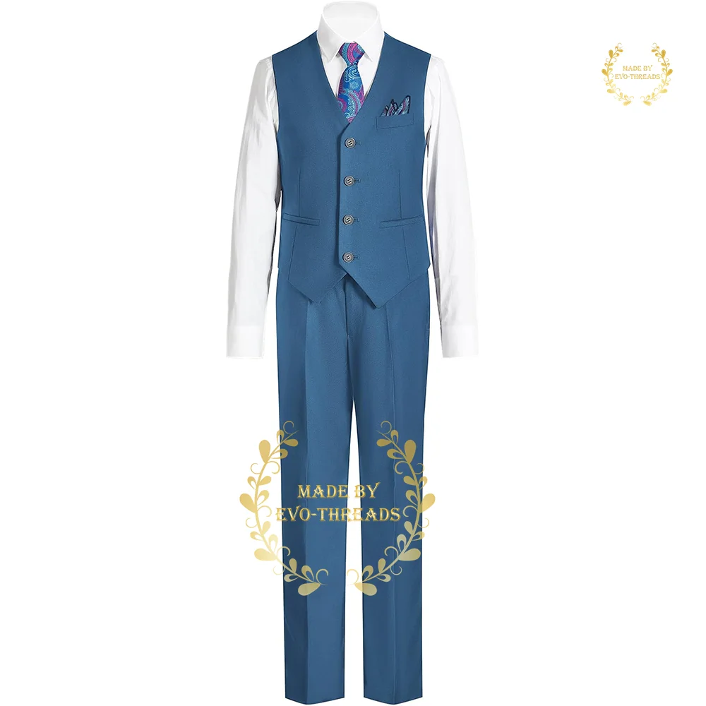 Boys' 2-Piece Suit (Vest+Pants)  Premium Formal Wedding Sets for Kids British Suits Child Party Gentlemen Toddler Custom Size