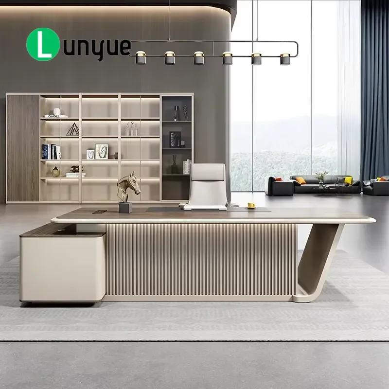 Modern Classic Wooden Office Desk High Quality Modular Executive Table for CEO Manager Home Commercial Furniture