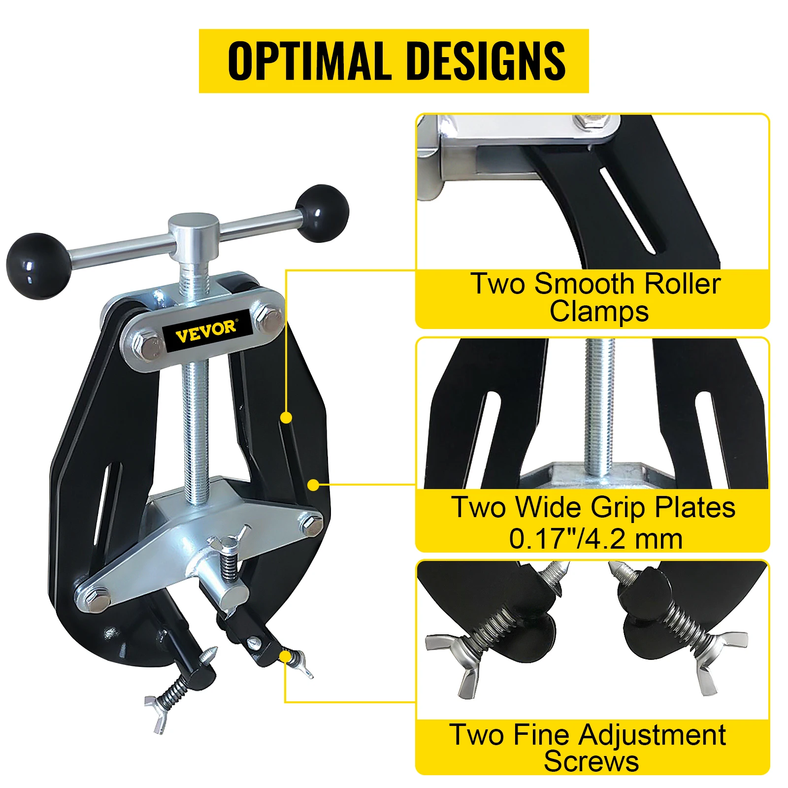 VEVOR Steel Pipe Clamp 2-6in 5-12in Adjustable Welding Alignment Clamp Tube to Flange Fittings Tee Versatile Ultra Fit Clamps