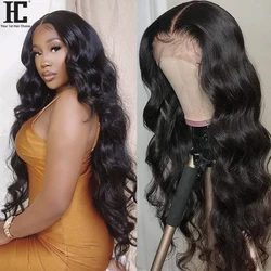 Lace Part Wig 180% Pre Plucked 13x1 Brazilian Body Wave Human Hair Lace Frontal Wig Remy 8-26 Inch Remy Lace Front Wigs