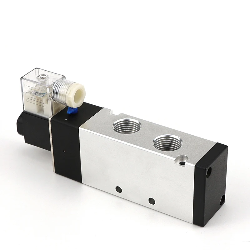 

4V410-15 DC12V 24V AC220V Pneumatic Electric Solenoid Valve 5 Way 2 Position Control Air Gas Magnetic