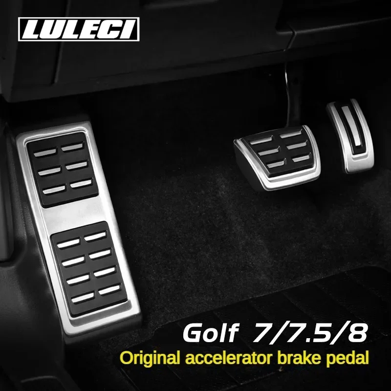 

LULECI Stainless Steel Pedal Cover for VW GOLF 7 8 GTi MK7 Lamando POLO A05 Passat B8 Skoda Rapid Octavia 5E 5F A7 2014+