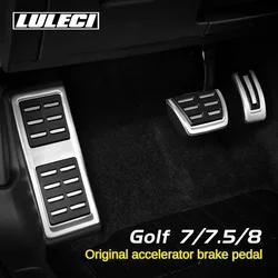 LULECI Stainless Steel Pedal Cover for VW GOLF 7 8 GTi MK7 Lamando POLO A05 Passat B8 Skoda Rapid Octavia 5E 5F A7 2014+