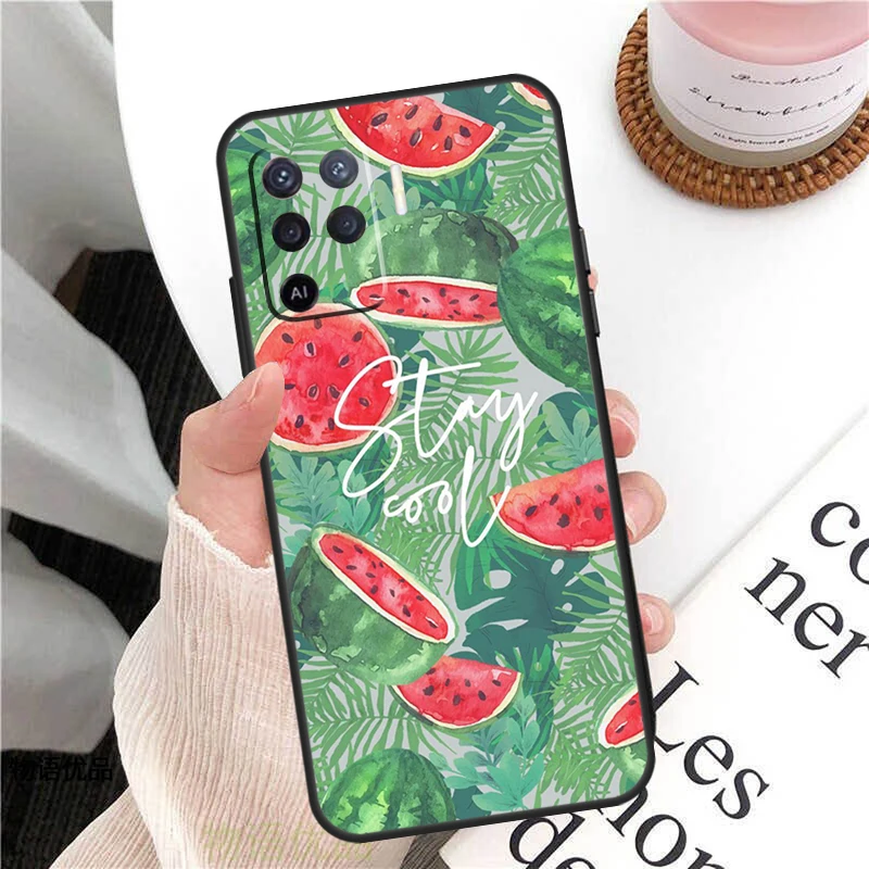 Cute Summer Fruit Watermelon Case For OPPO A15 A16 A52 A72 A92 A54 A74 A94 A83 A91 A93 A5 A9 A31 A53 A53S Funda Coque