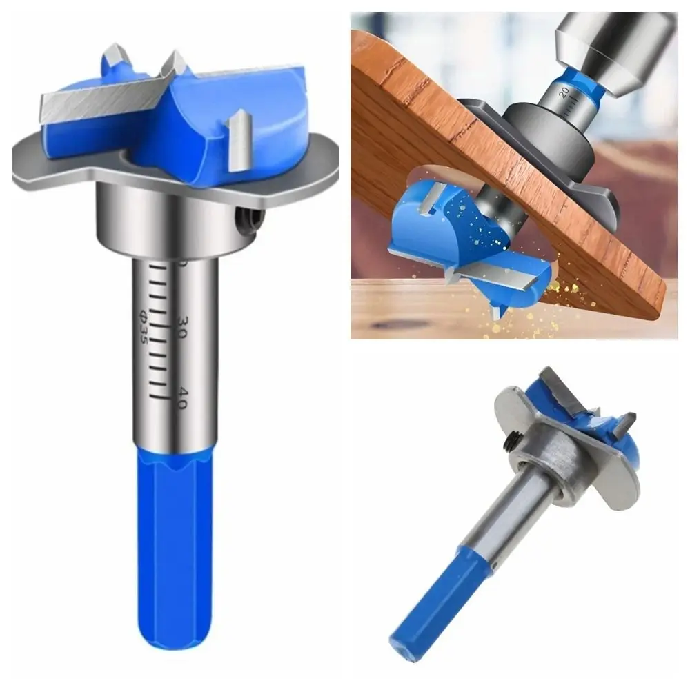 

Drilling Furniture Forstner Bit Adjustable Depth Positioning Hinge Hole Opener Anti-slip Wear-resistant 35mm Hinge Boring Bit