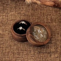 Portable Wood Jewelry Box Wedding Ring Box Earring Rings Box Jewelry Organizer Box Luxury Jewelry Gift Packaging Box