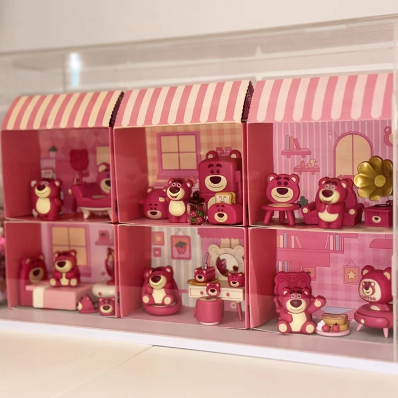 52TOYS Blind Box Disney Lotso's Room Series Anime Toys Blind Boxes Mystery Box Bear Model Ornament Girl Kids Toys Birthday Gift
