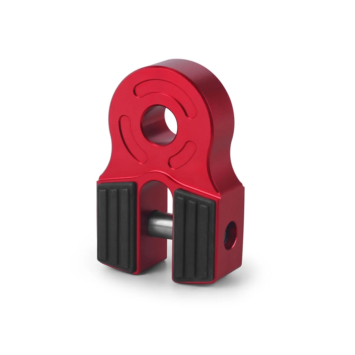 Red Aluminum Mount Flat Connector 3/4 Inch Shackle Compatible with 3/8 Inch Diameter Steel and Synthetic Rope for Cars