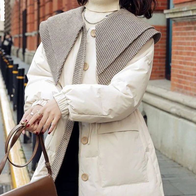 سترة نسائية شتوية 2025 بتصميم جديد وخصر متخصص ورفيعة وسميكة ودافئة #3