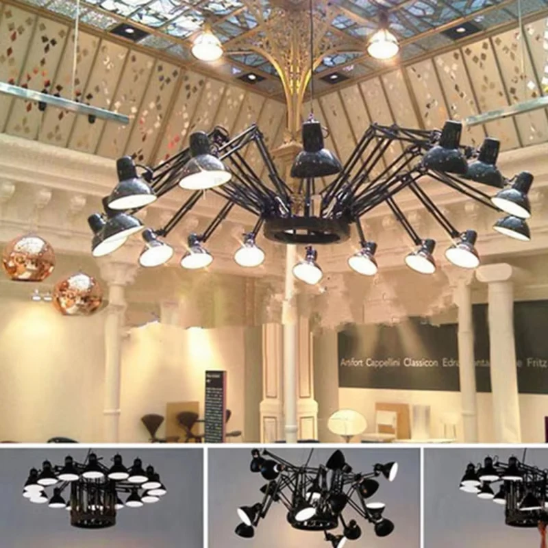Spider Net Cafe Telescopic Office Decor Chandelier Living Room Restaurant Creative Chandelier Hotel Clothing Store Hanging Lamp
