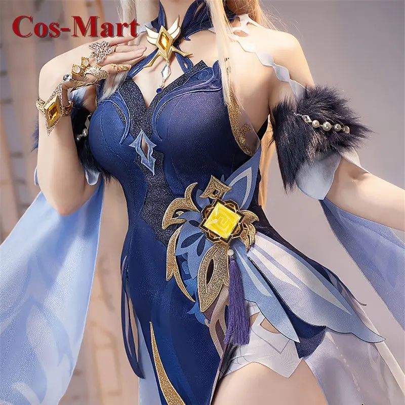 

Cos-Mart Hot Game Genshin Impact Ningguang Cosplay Costume Elegant Sweet Formal Dress Activity Party Role Play Clothing New