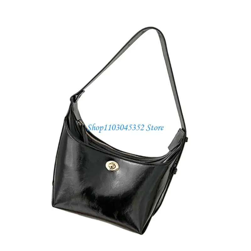 Torba na ramię dla kobiet w stylu retro pu skórzane torebki prosta torebka torebka z zamkiem zamkiem wieczorna torebka