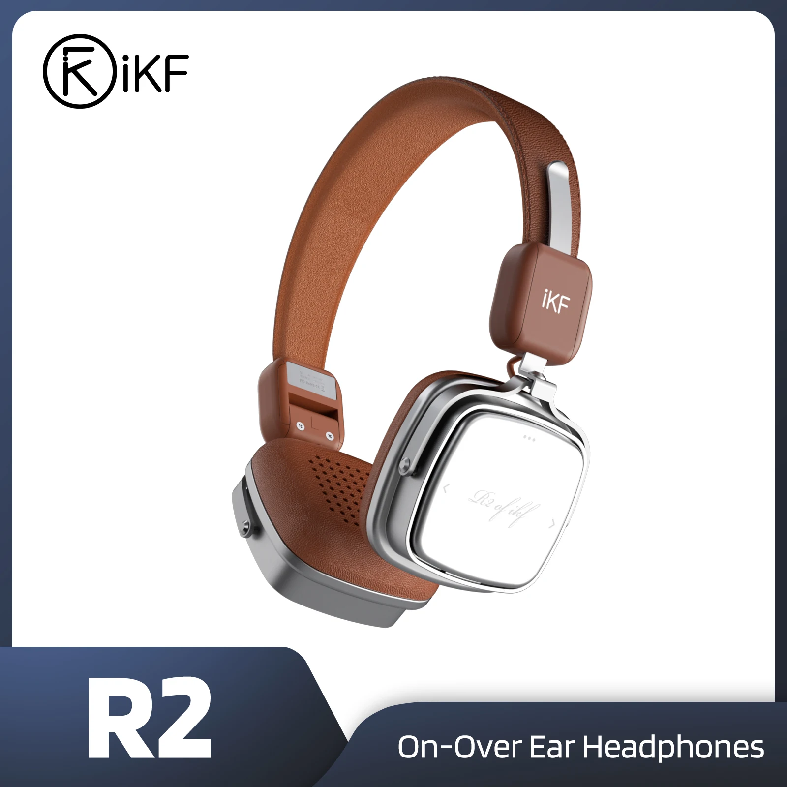 iKF-R2 Retro Wireless Headphones Bluetooth 5.4 HiFi Earphone ENC Call noise cancellation OOTD Supports Wired/wireless Headset