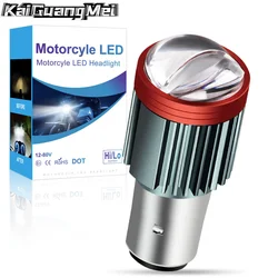 1PC H6 H4 Motorcycle Light Bulbs 1:1 Spotlight High Power Hi Lo Beam BA20D DRL Dual Lens Scooter High Lamp Motorbike Accessories
