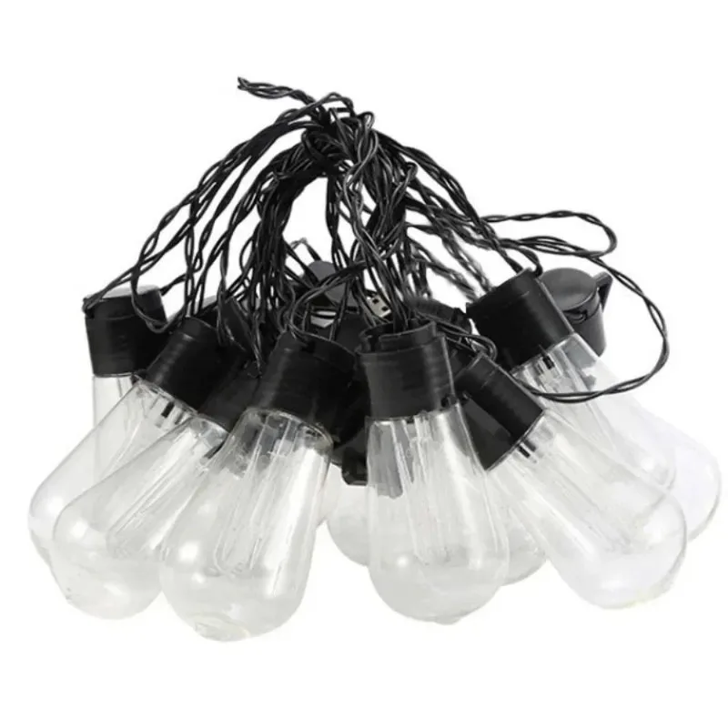 Outdoor Solar LED Papaya Fairy String Lights Waterproof 8 Modes Decorative Lighting for Party Camping Path Yard Garden Use Set（64FT 30LEDs） - view 8