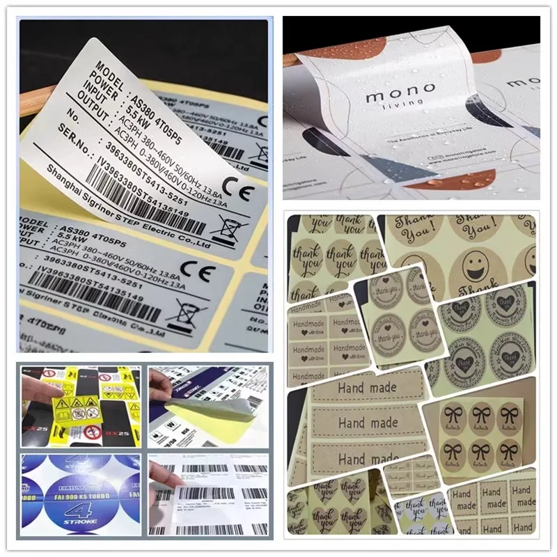 Custom Stickers Logo Label Printing Thank You Sticker Label Wedding Birthday Party 3cm-30cm Cheap and Fast Printing 1 Day Ready