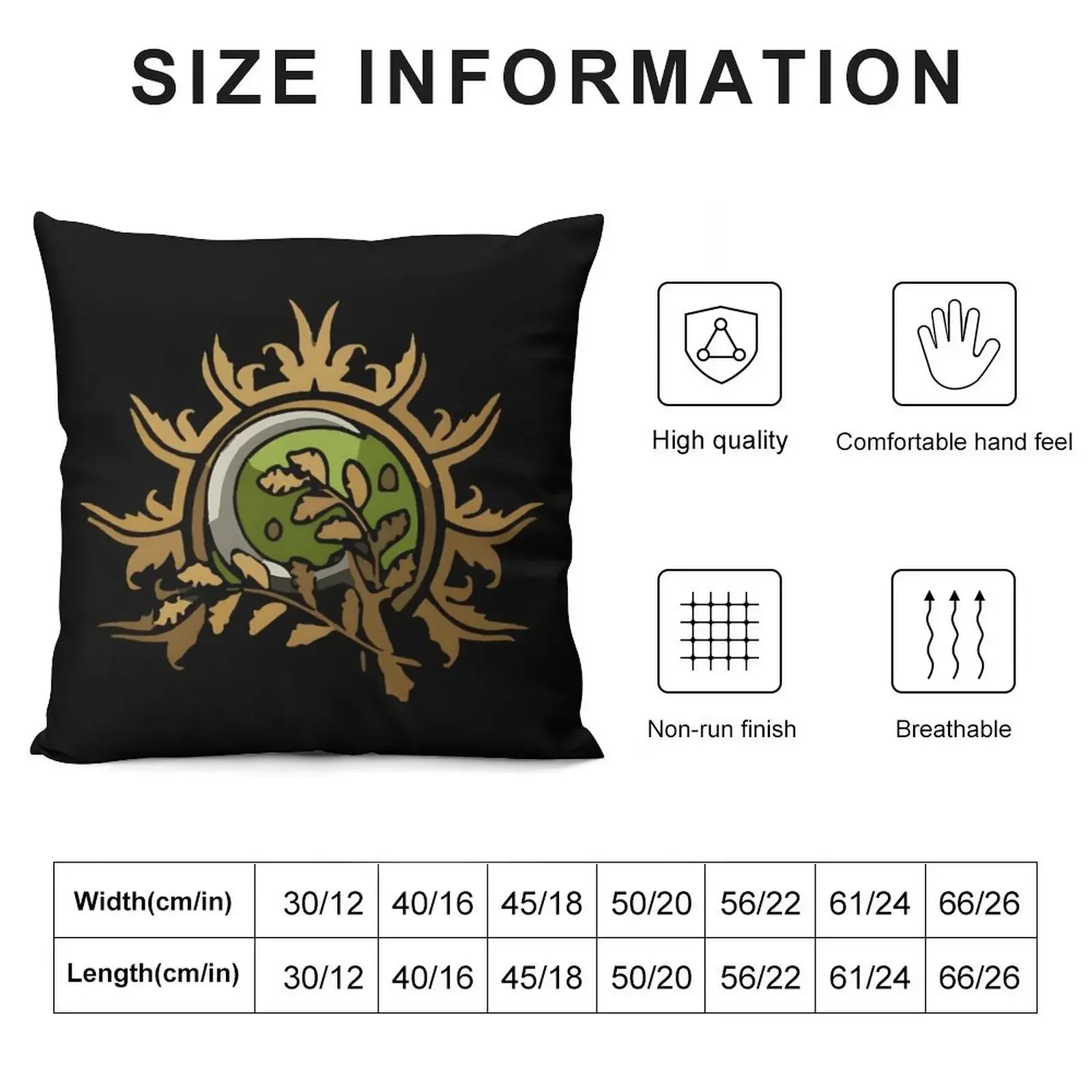 BG3 Druid Badge Throw Pillow Sofas Covers Cushion Child Pillow Decor Pillows Aesthetic pillow