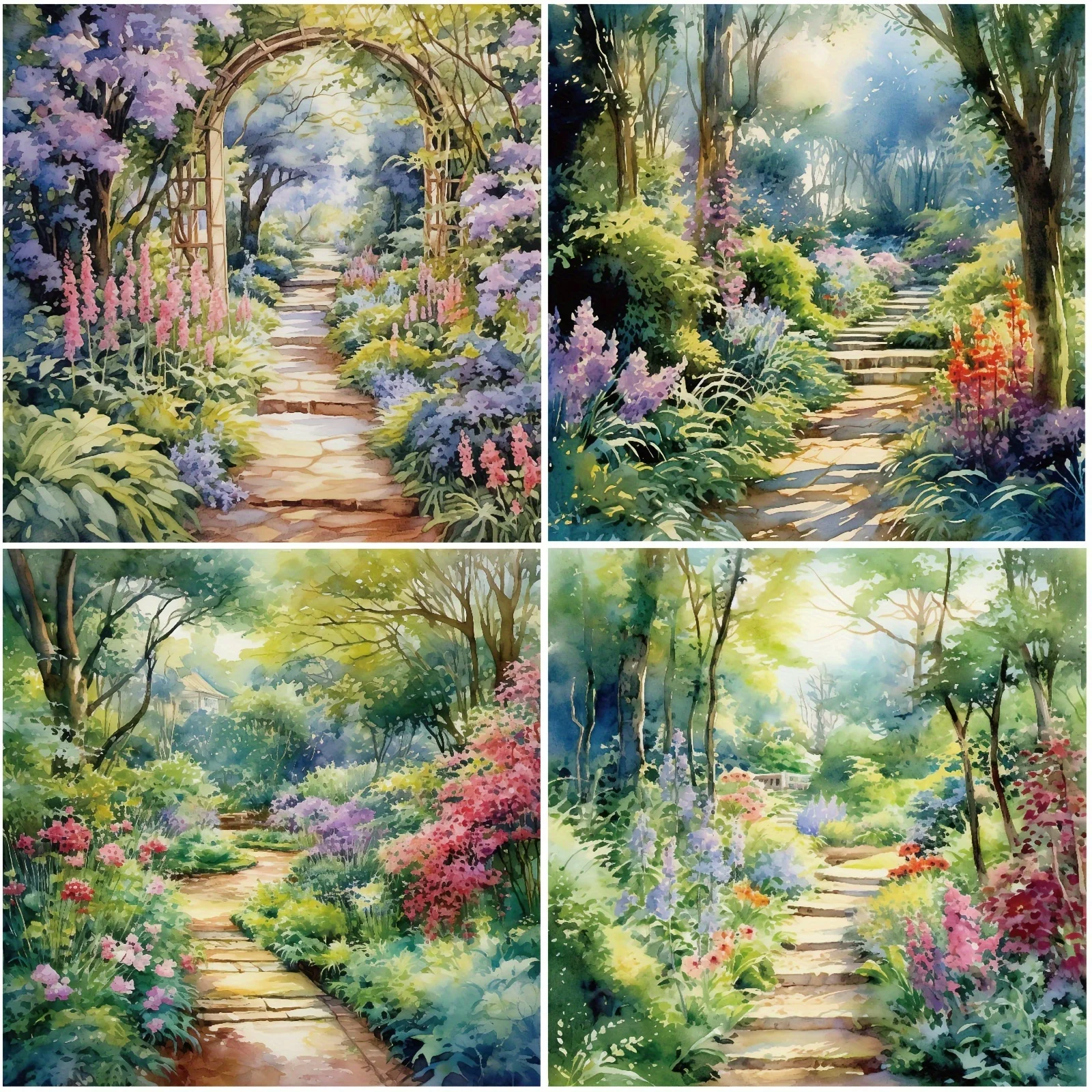 8 أوراق (8 أنماط) منصات ورق قصاصات موضوع الغابات لتغليف الهدايا الصغيرة مجلة غير المرغوب فيها لتقوم بها بنفسك أوراق الكولاج الحرفية الفنية