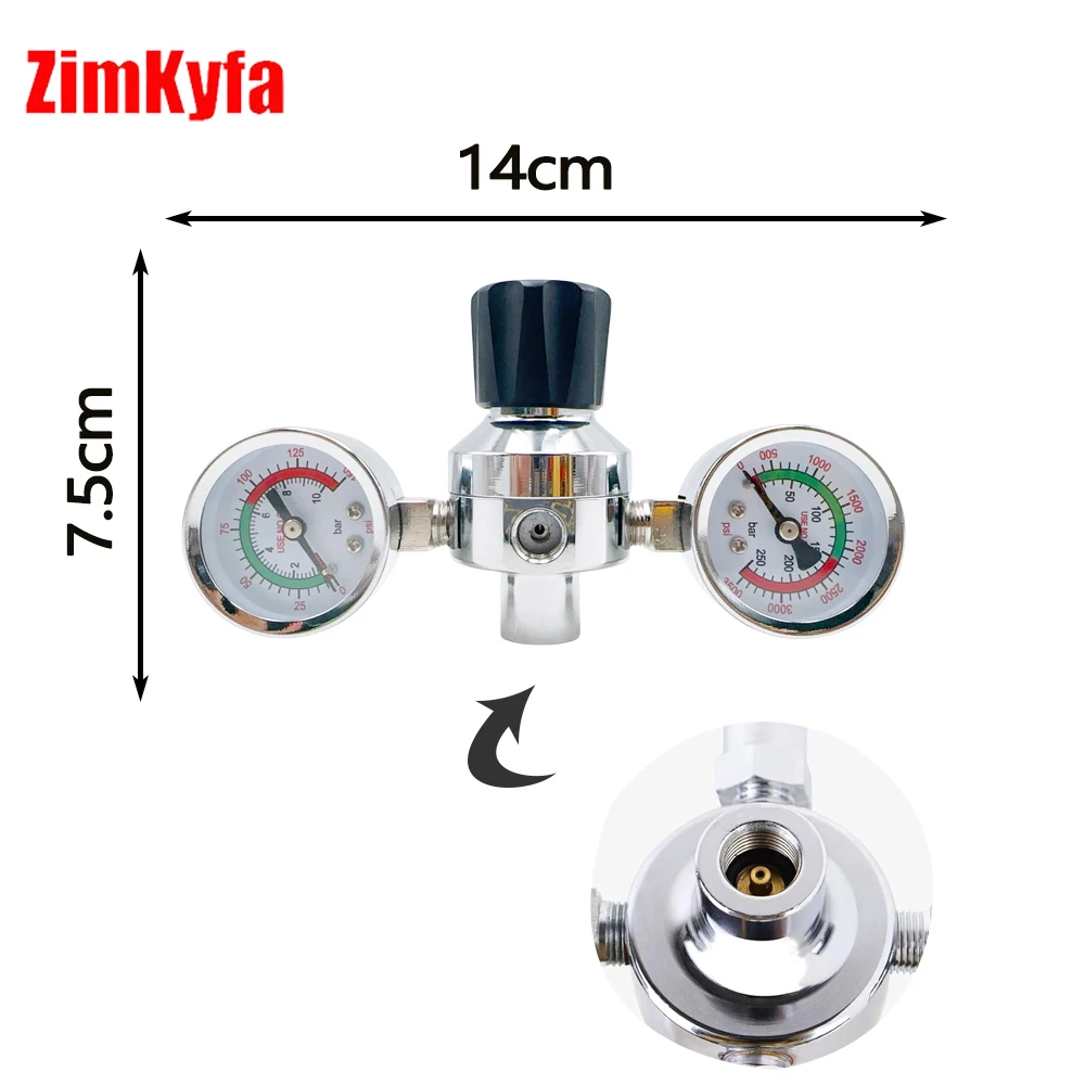 Imagem -03 - Válvula de Redução de Pressão Regulador de Pressão N2o Cilindro Carregador de Creme 580g 615g 640g1100g 2.2l 3.3l