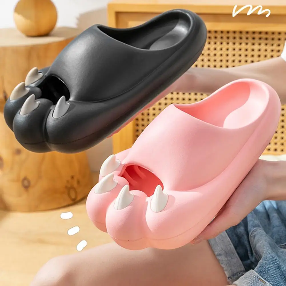 Cute Cat Paw Claw Slippers Cloud Senses Women Slippers Indoor Outdoor Cartoon Cute Kawaii Summer Beach Soft Non Slip Flip Flops