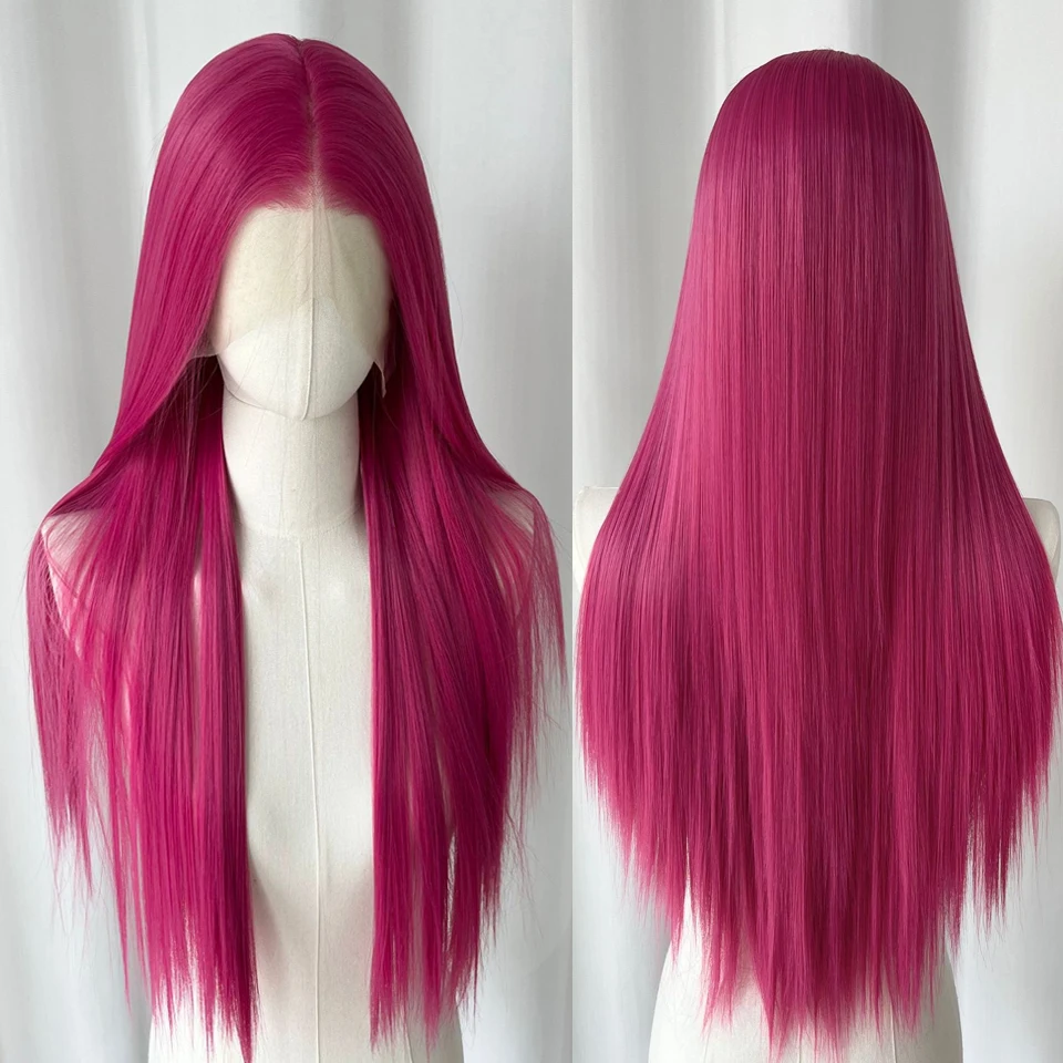 13x4-lace-front-wigs-rose-pink-long-straight-synthetic-lace-wig-with-natural-hairline-heat-resistant-fiber-cosplay-wigs-30inch