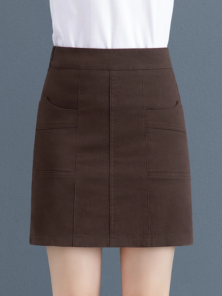 

Юбка А-силуэта с высокой талией, женская джинсовая юбка, новая модель весна-лето, утягивающая юбка-карандаш, короткая юбка