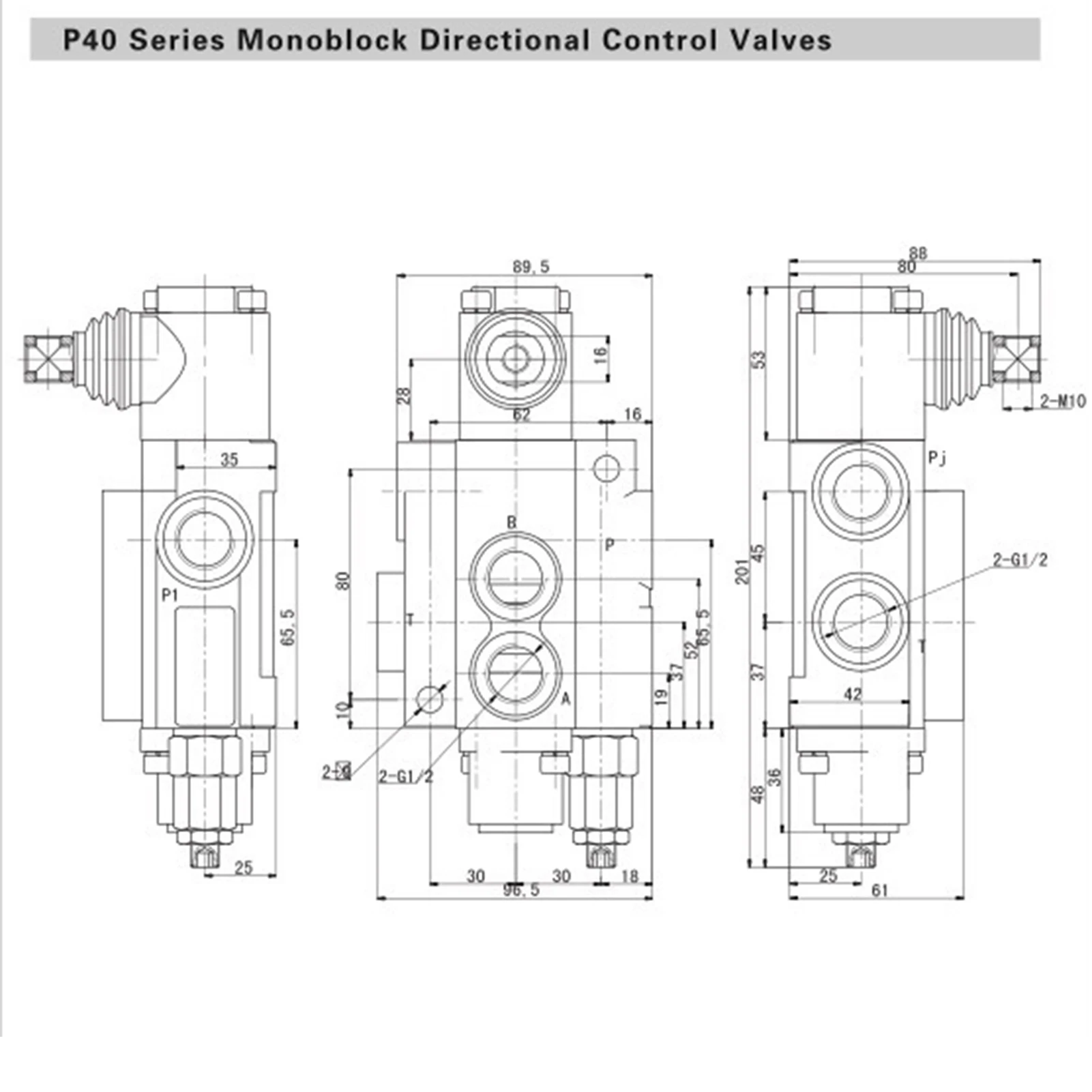 Single Spool 10GPM 3625PSI Directional Hydraulic ControlSuitable Use For Log Splitters Pump Hydraulic Cylinder Motor