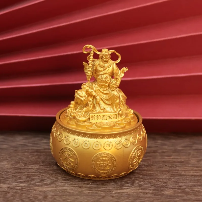 God of Wealth Zhao Gongming Turn Cornucopia Ornament Living Room Ornament