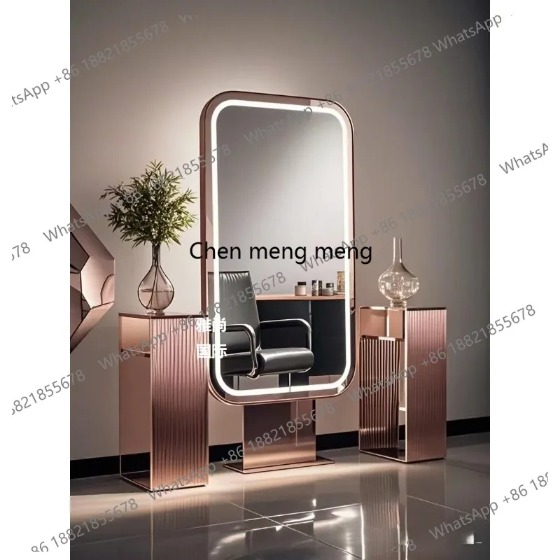 Internet celebrity barber shop mirror hair salon special simple hair cut mirror floor mirror hair salon new high-end