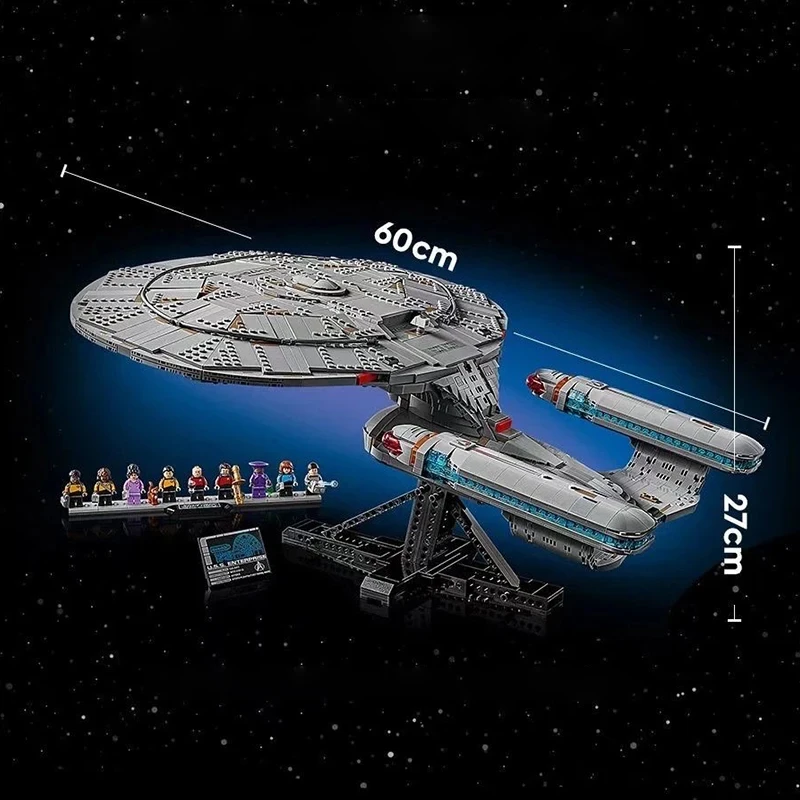Auf Lager: Brandneues Luftfahrt-Modell NCC-1701-D, Schiffsbausatz aus Bausteinen, Geburtstagsgeschenk für Männer und Frauen, Feiertagsgeschenk.