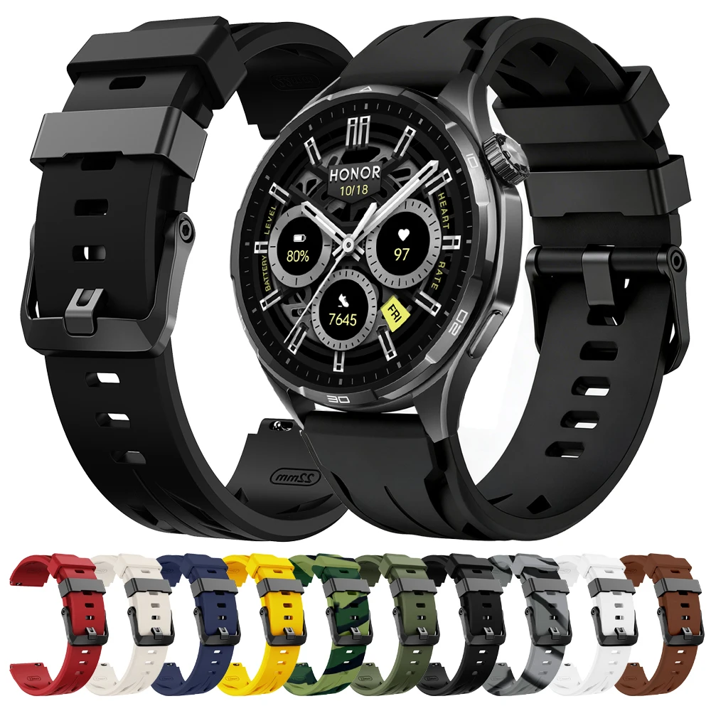 22 mm Armband für HONOR Watch 6, Silikonband für HONOR Watch 5 Ultra, Ersatzarmband, Armbandgürtel