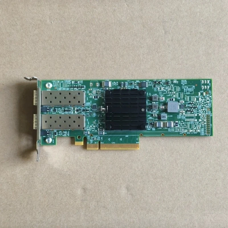 BCM957414A4142CC Dual Port 25G 10 Gigabit Fiber Optic Network Interface Card PCI-E Interface, Support SFP28 Second-hand
