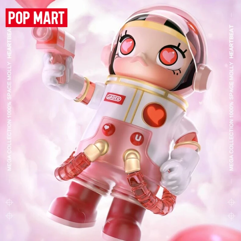 

Genuine POPMART MEGA SPACE MOLLY 400% Heartbeat Cute Figurine Large Ornaments Sweet Gift