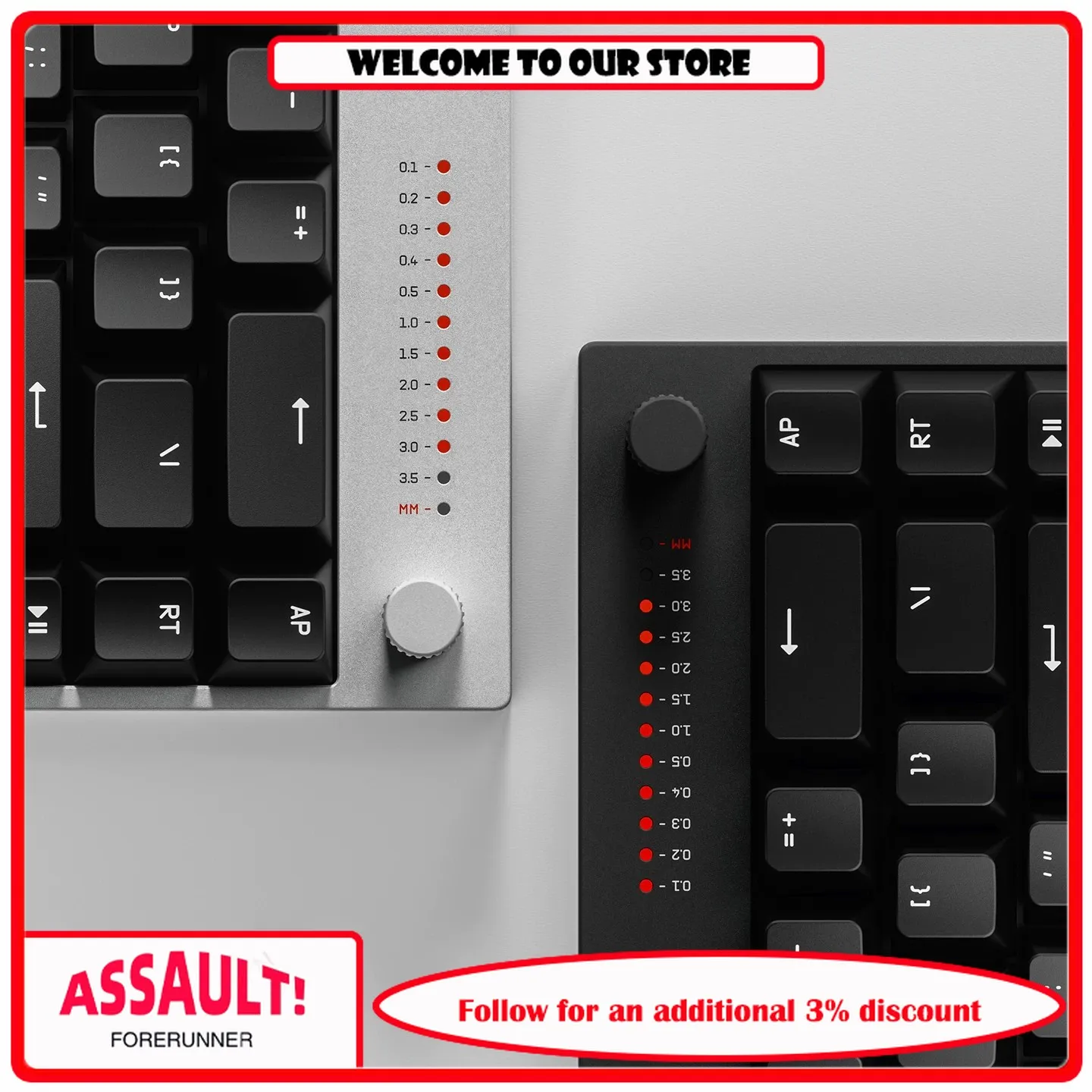 Teclado mecânico para jogos WALLHACK K001 com sensor Hall Effect, taxa de polling de 8K, totalmente substituível e personalizável, ideal para jogos FP