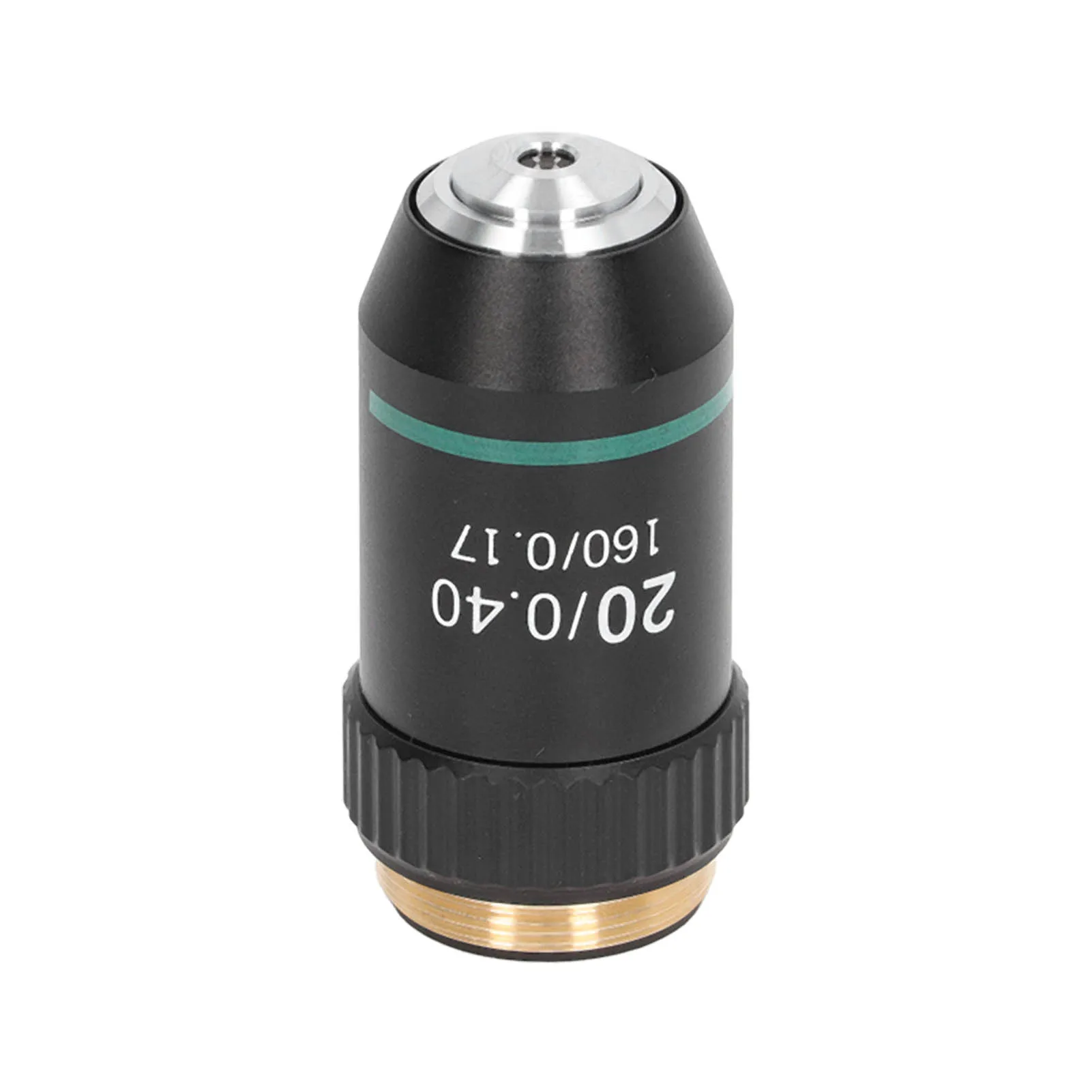 عدسة المجهر الهدف اللوني النحاس مطلي 20X المجهر الهدف عدسة واجهة 20.2 مللي متر مجهر لوني Ob