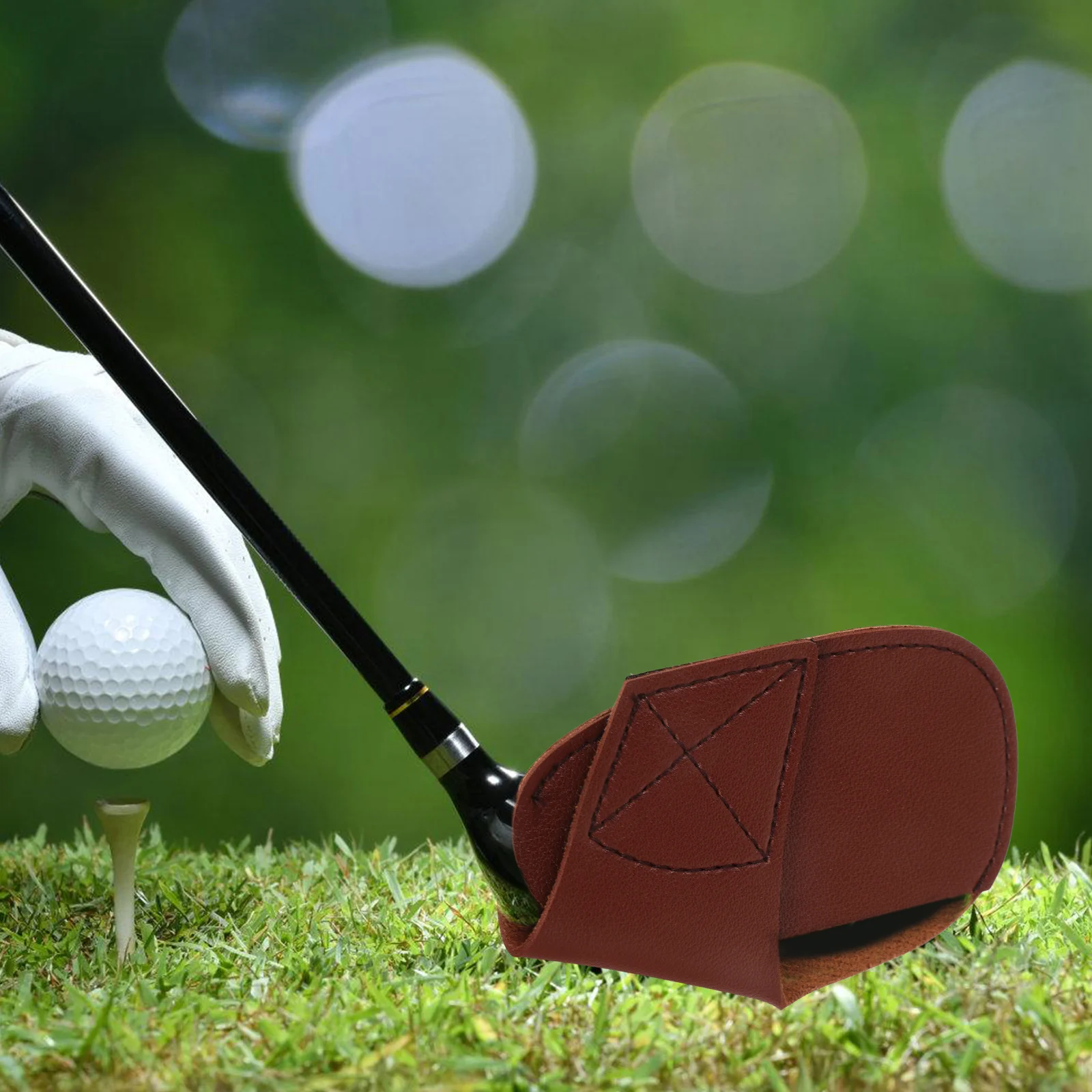 Couverture de tige en fer Pu, couverture de tête de Golf Portable, accessoire de Golf en plein air, couvre-conducteur, couvre-chef de Club pour femmes et hommes