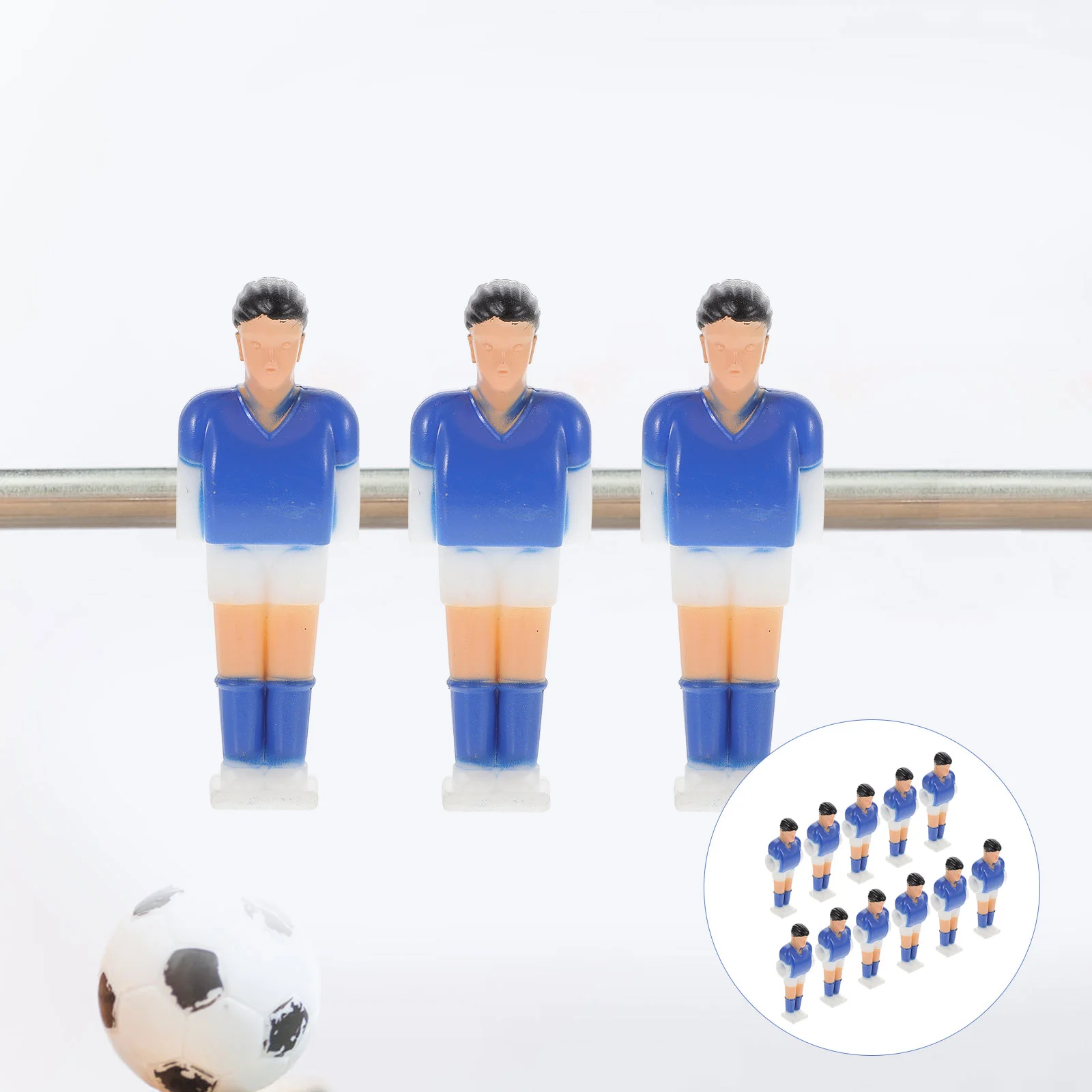 

11 Pcs Football Machine Desktop Player Tabletop Soccer Players Lover Gifts 7x25cm Plastic Scorers Foosball Accessories