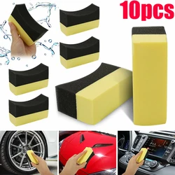 2-10Pcs Tyre Polishing Waxing Sponge Detailing Applicator Sponge Applicator Pads Tire Wash Wipe Cleaning Tool Car Cleaning Brush