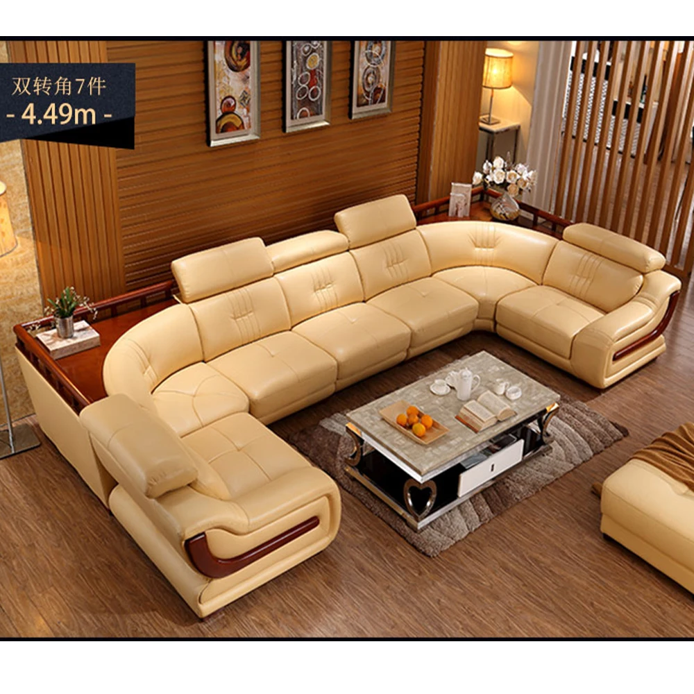 

Linlamlim Premium Italian Genuine Leather Sofa Set Big Sectional Couch Living Room Sofas With Adjustable Headrest Home Furniture