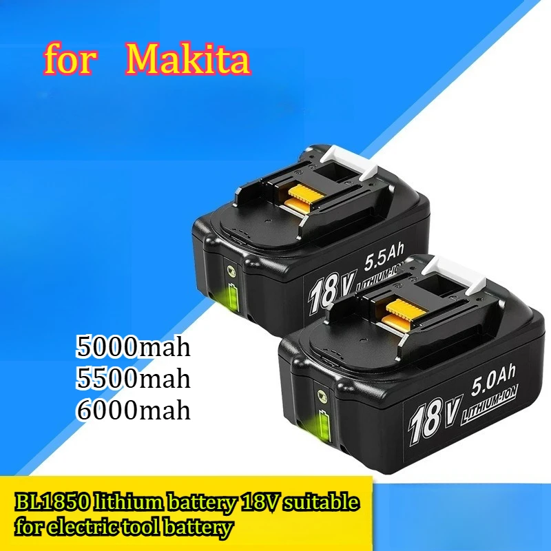 

Сменный литий-ионный аккумулятор 6000 мАч для Makita BL1850, 18 В, подходит для электроинструментов, аксессуары для аккумуляторных блоков